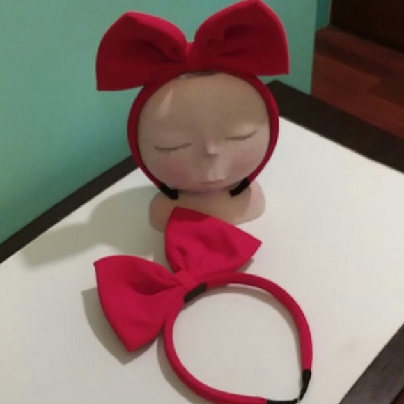 Red Bow Headband - Picture 2 of 7